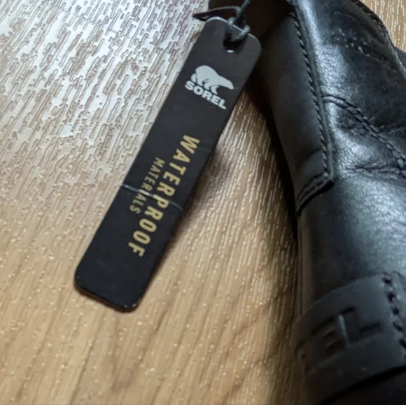 Sorel NEW NWT Womens Black Leather Chelsea Joan Now Boots Booties Waterproof - Picture 8 of 8